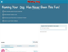 Tablet Screenshot of namingdog.com